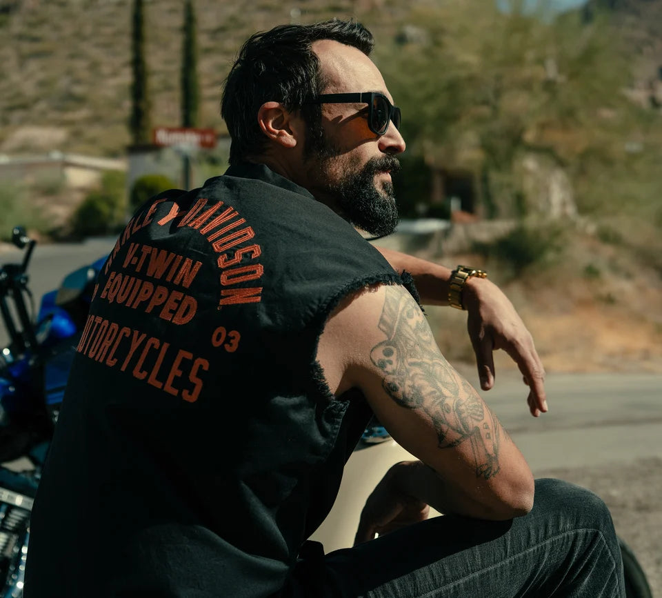 Camicia Smanicata harley-Davidson V-Twin Equipped Solid Blowout da uomo