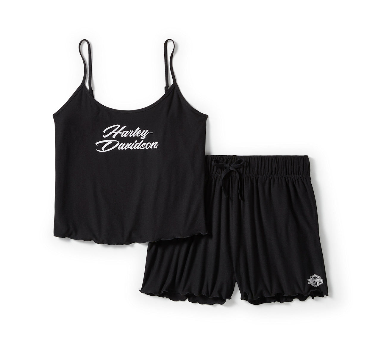 Set pigiama con orlo ondulato - Harley Black