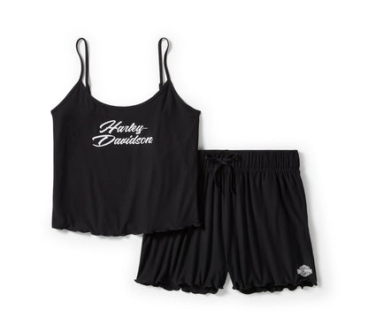 Set pigiama con orlo ondulato - Harley Black