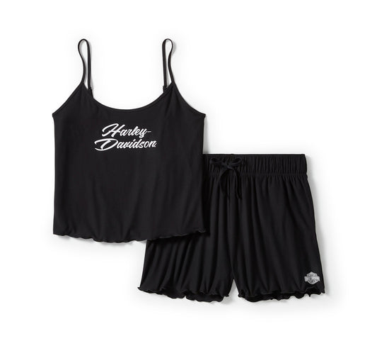 Set pigiama con orlo ondulato - Harley Black