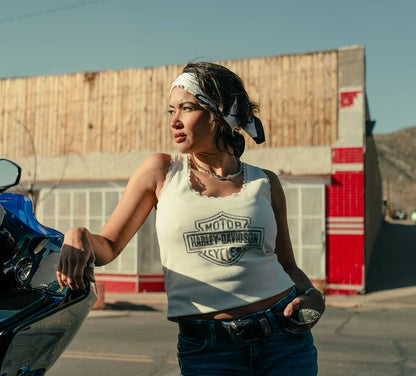 Canotta con pizzo Essential Bling - Cloud Dancer