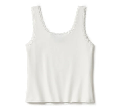 Canotta con pizzo Essential Bling - Cloud Dancer