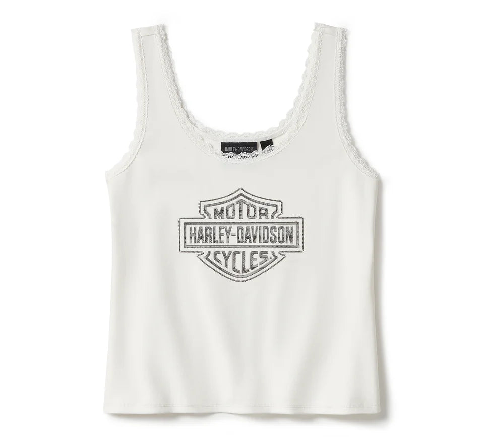 Canotta con pizzo Essential Bling - Cloud Dancer