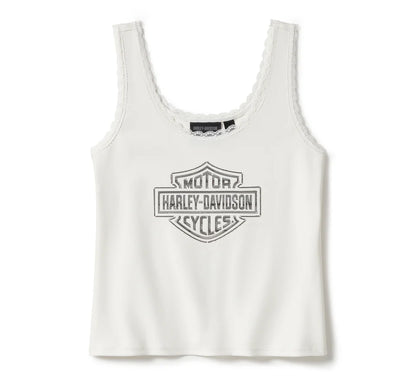 Canotta con pizzo Essential Bling - Cloud Dancer