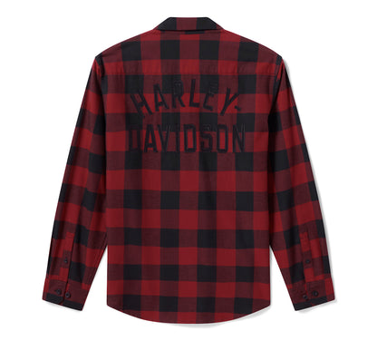 Camicia da uomo H-D Essential Buffalo Check in tessuto