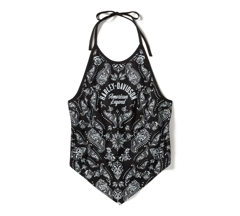 Top a Bandana Classic Paisley - Harley Black & White