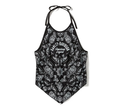 Top a Bandana Classic Paisley - Harley Black & White