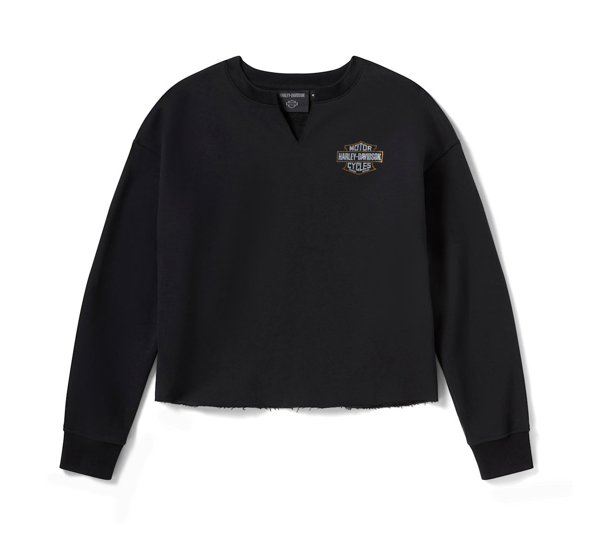 Felpa girocollo da donna Iron Rose in pile - Harley Black