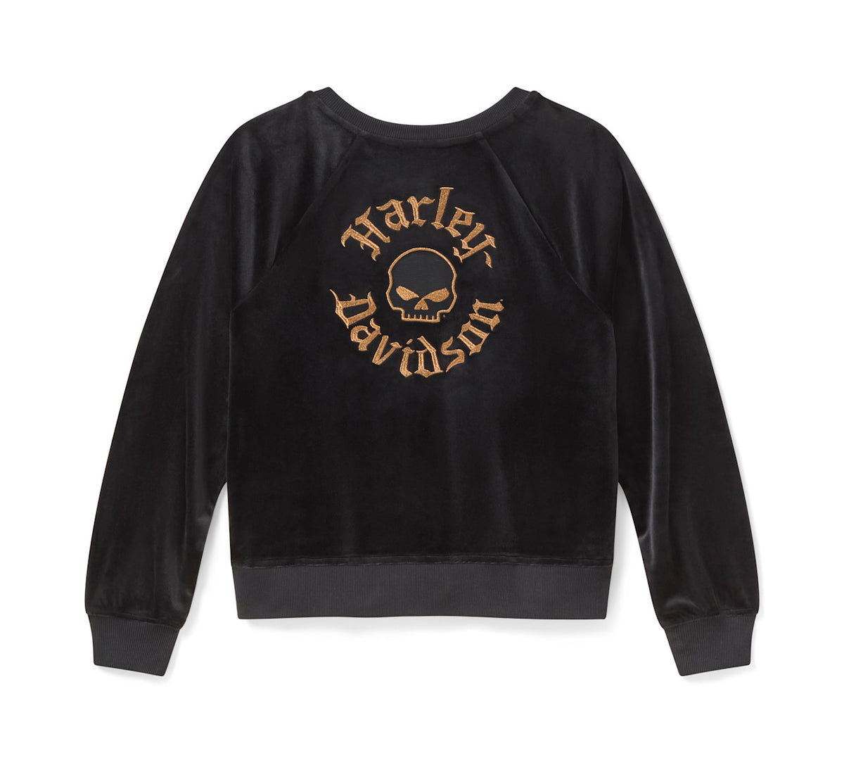 Maglia girocollo da donna Willie G Skull in velluto
