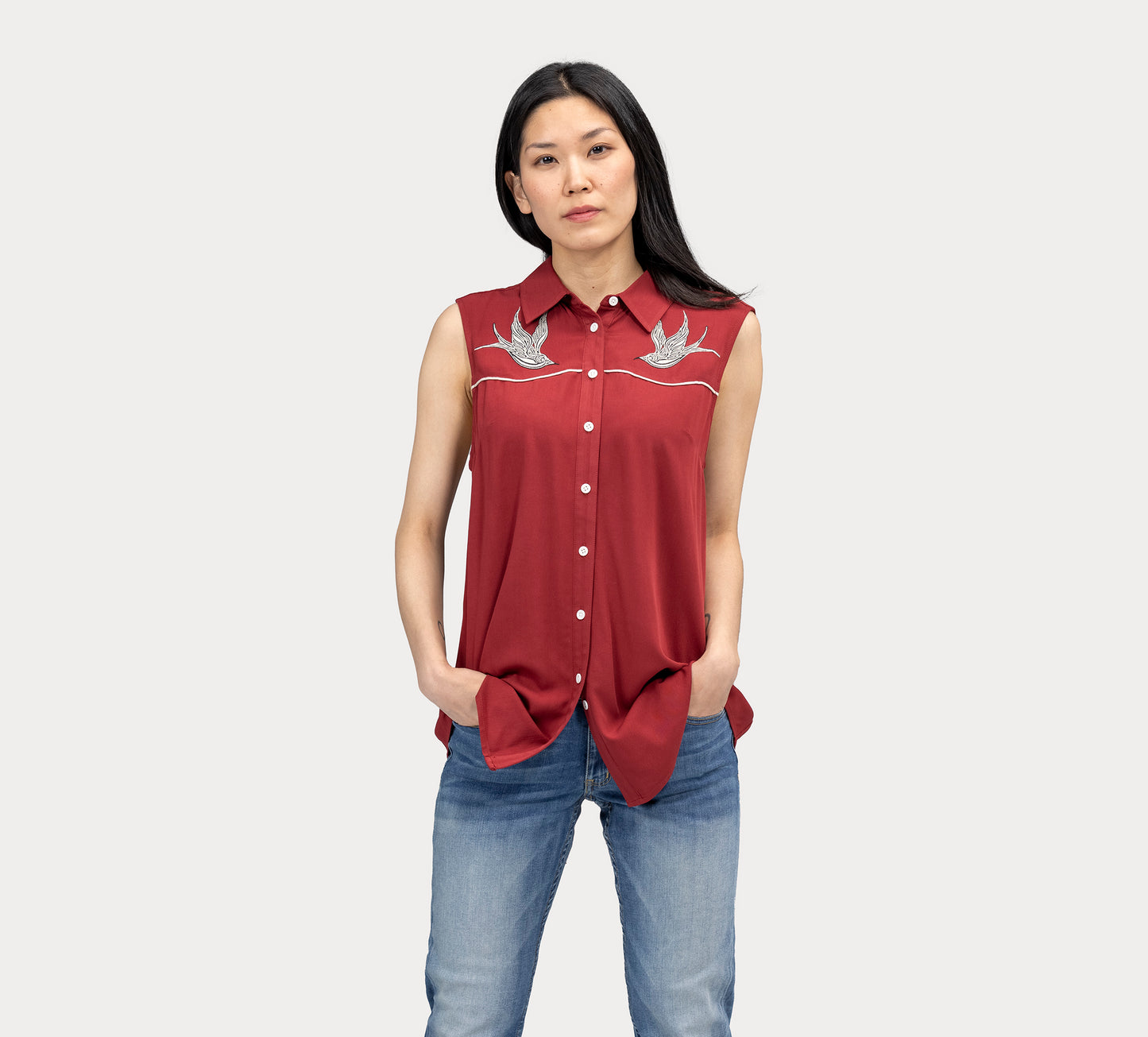 Camicia smanicata Red