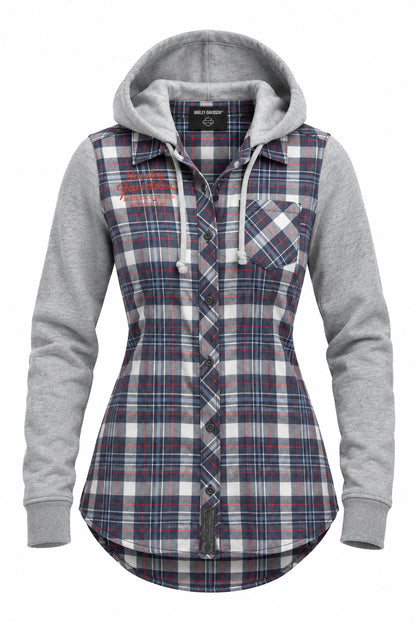 Maglietta/felpa da donna SHIRT-KNT MANICHE E CAPPUCCIO