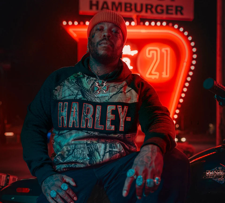 FELPA CON CAPPUCCIO H-D REALTREE APG DA UOMO