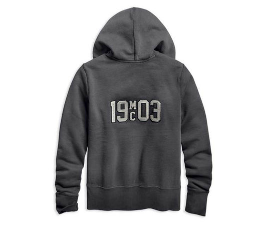 Felpa Leggera Double Layer Felt Letter Zip-Up da donna