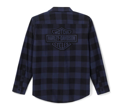 FLANELLA BAR & SHIELD BUFFALO CHECK DA UOMO - PLAID - MOOD INDIGO/HARLEY BLACK