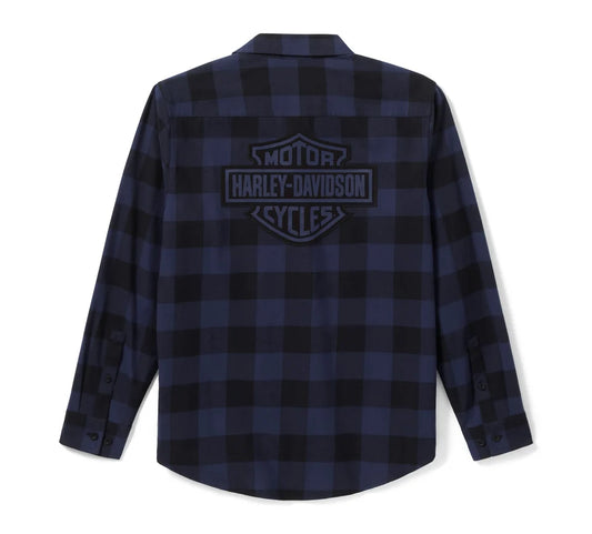 FLANELLA BAR & SHIELD BUFFALO CHECK DA UOMO - PLAID - MOOD INDIGO/HARLEY BLACK