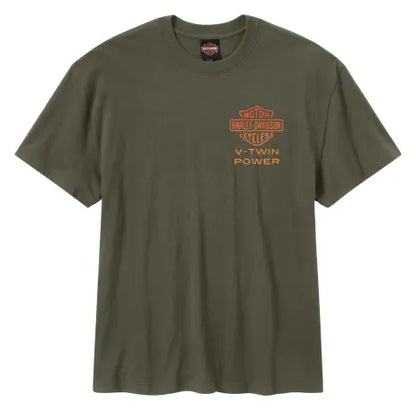Maglietta a maniche corte da uomo H-D Engine Twins – Grape Leaf
