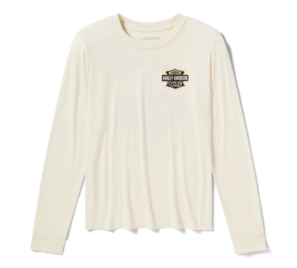 Top a maniche lunghe da donna Bling Iron Rose - Birch