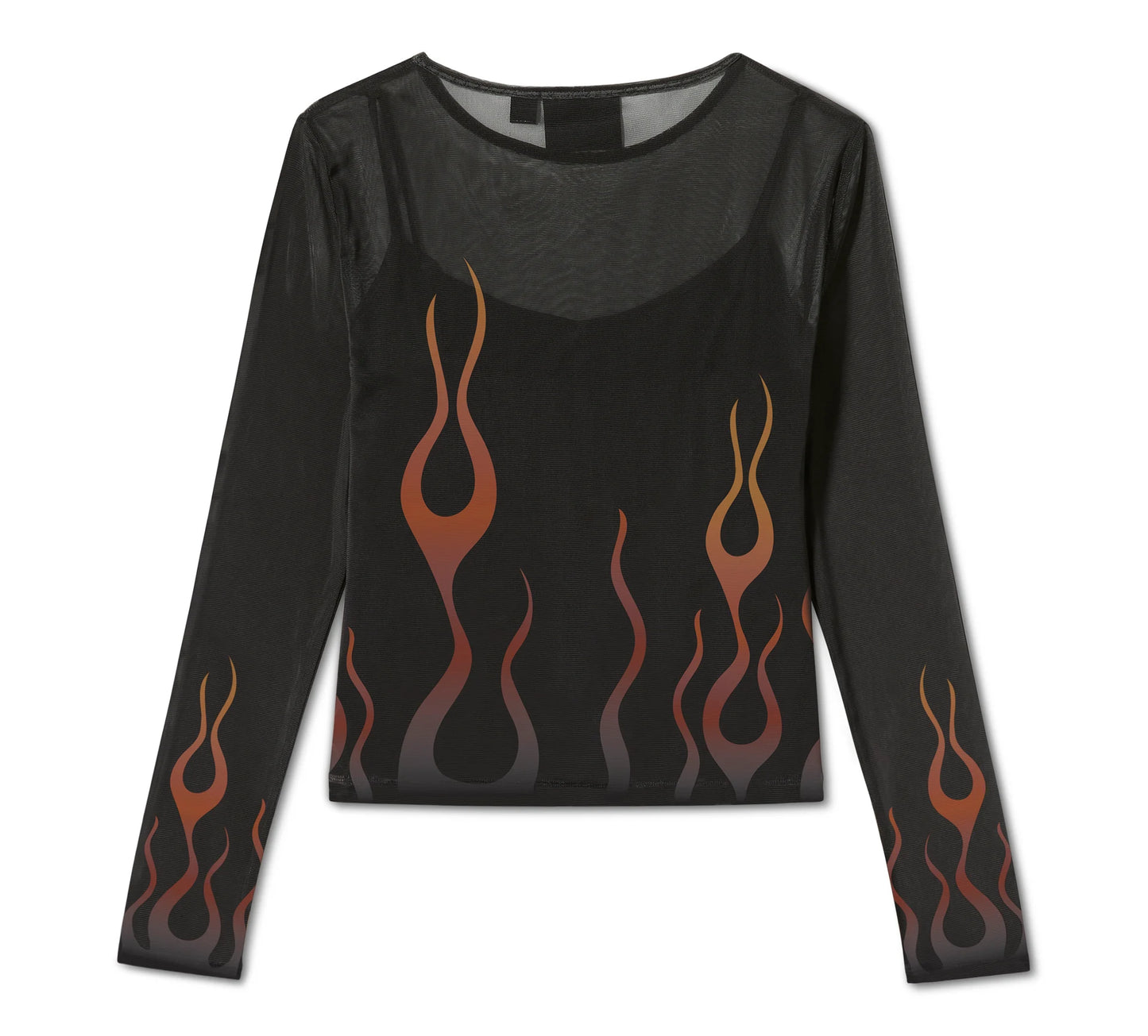 Top in rete Flames - Harley Black