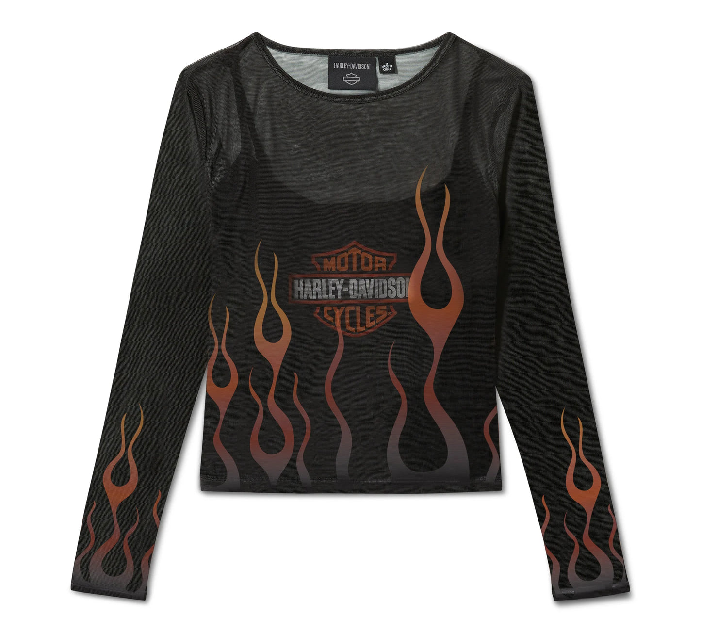 Top in rete Flames - Harley Black