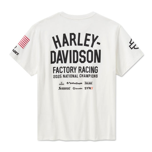T-Shirt Harley-Davidson® Factory Racing Team #1 – White