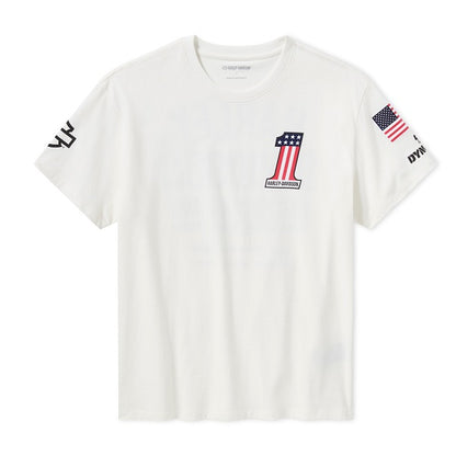 T-Shirt Harley-Davidson® Factory Racing Team #1 – White