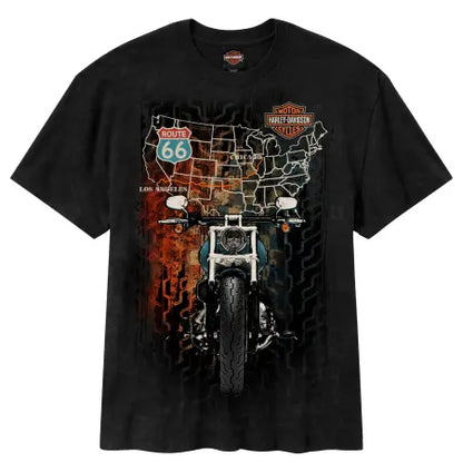 T-shirt a maniche corte da uomo HD Route 66 Anniversary