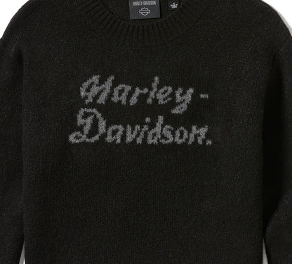 Maglione Metallic Script Intarsia