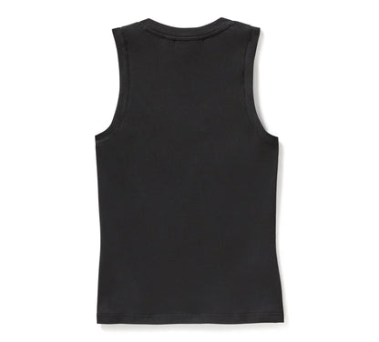 Canotta a coste Serpent Rose Bling - Harley Black