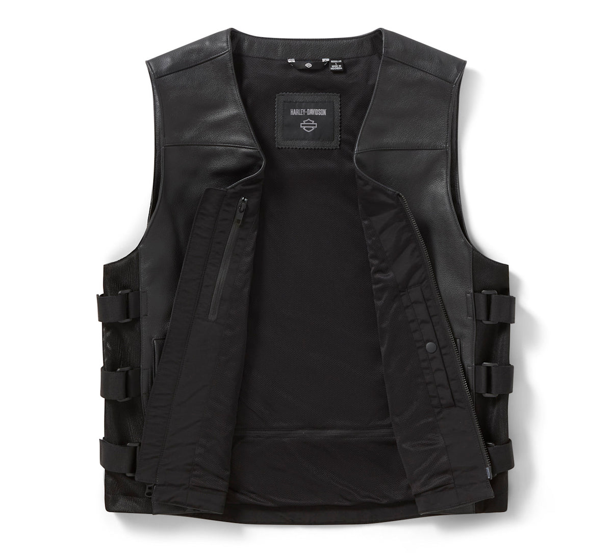 Gilet tattico in pelle da uomo