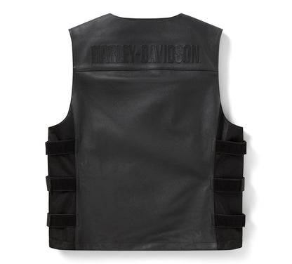 Gilet tattico in pelle da uomo