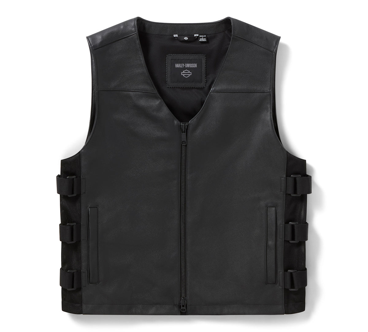 Gilet tattico in pelle da uomo