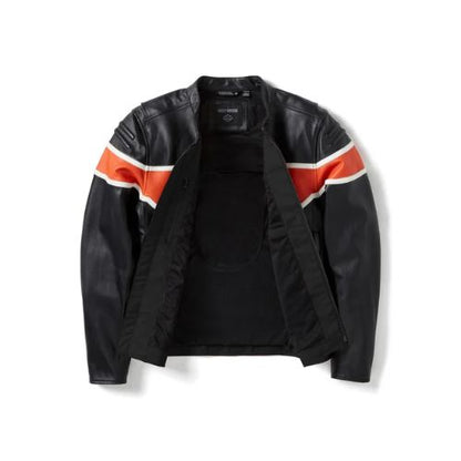 Giacca da moto in pelle H-D Trenton da uomo