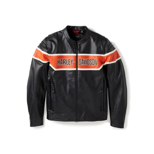 Giacca da moto in pelle H-D Trenton da uomo