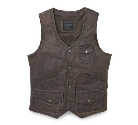 Gilet in pelle Bremen da uomo