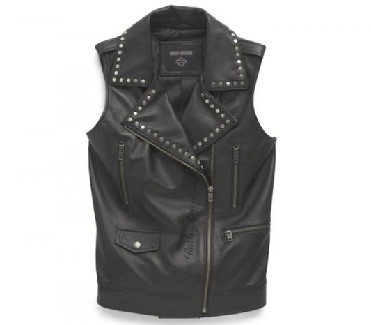Gilet in pelle Parker da donna