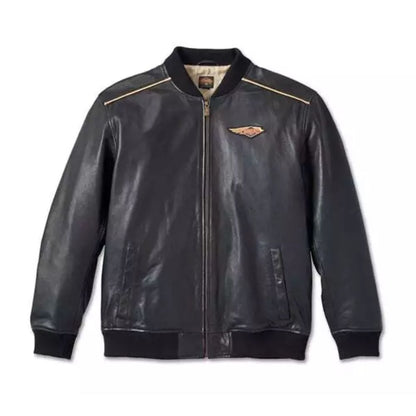 Bomber in pelle 120th Anniversary da uomo