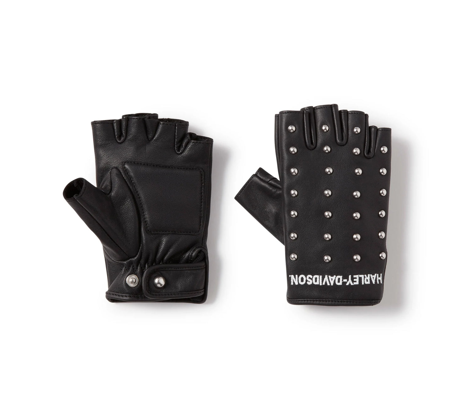 Guanti da moto fingerless borchiati