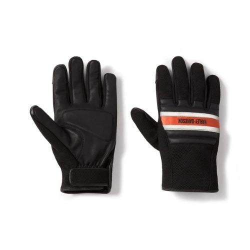 Guanti da moto Harley-Davidson Trenton Dyna in maglia e pelle