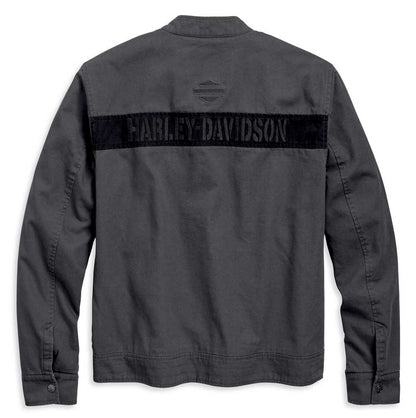 Giacca Harley-Davidson® casual in tela con cerniera a vista da uomo