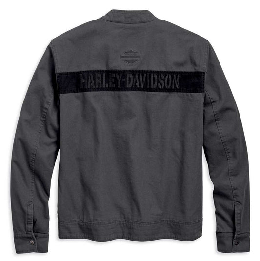 Giacca Harley-Davidson® casual in tela con cerniera a vista da uomo