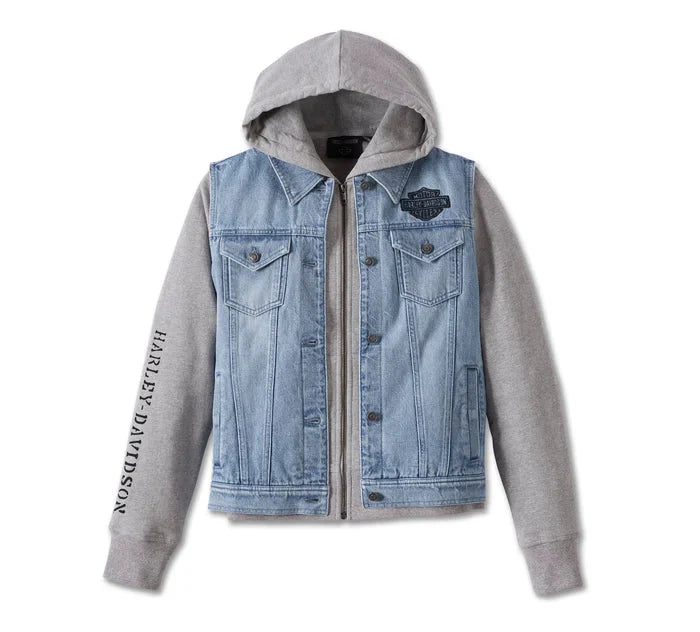 Gilet Denim Kickstart 3 in 1 con felpa