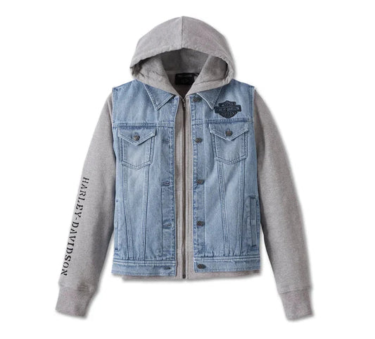 Gilet Denim Kickstart 3 in 1 con felpa