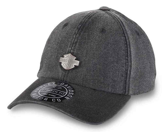 Harley-Davidson® Men's Bar & Shield Denim Stretch Baseball Cap