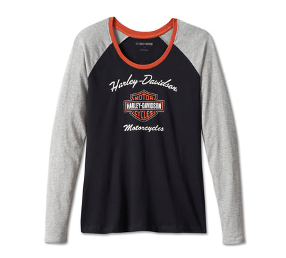 Maglietta raglan a maniche lunghe da donna Harley-Davidson® First-Class