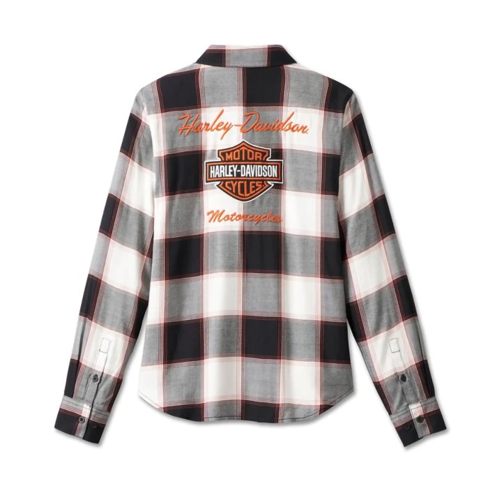 Camicia a quadri con logo classico da donna