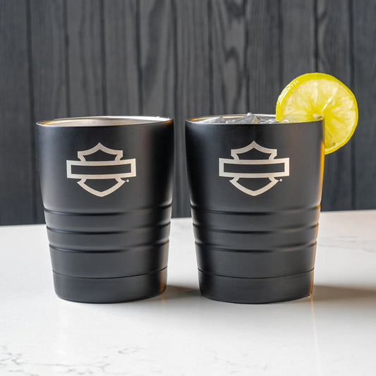 Set di bicchieri Harley-Davidson® Open Bar & Shield Old Fashion - Stainless Steel