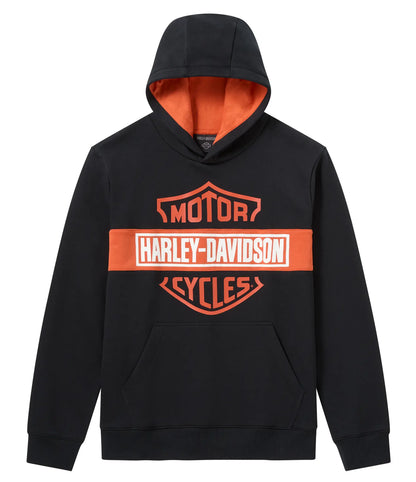 Felpa con cappuccio Harley-Davidson Essential Bar & Shield nera