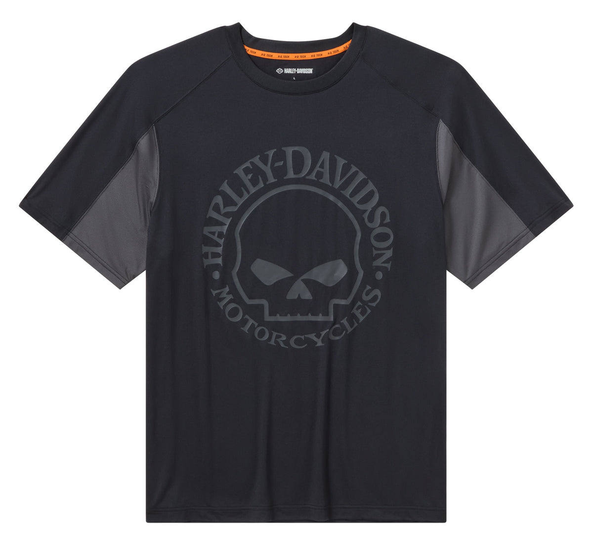 T-shirt Harley-Davidson Willie G Skull Underarm Mesh nera