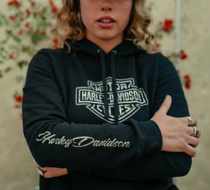 FELPA CON CAPPUCCIO ESSENTIAL BLING - HARLEY BLACK