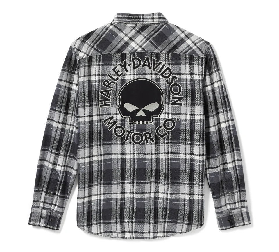 CAMICIA A MANICHE LUNGHE WILLIE G™ SKULL A SCACCHI